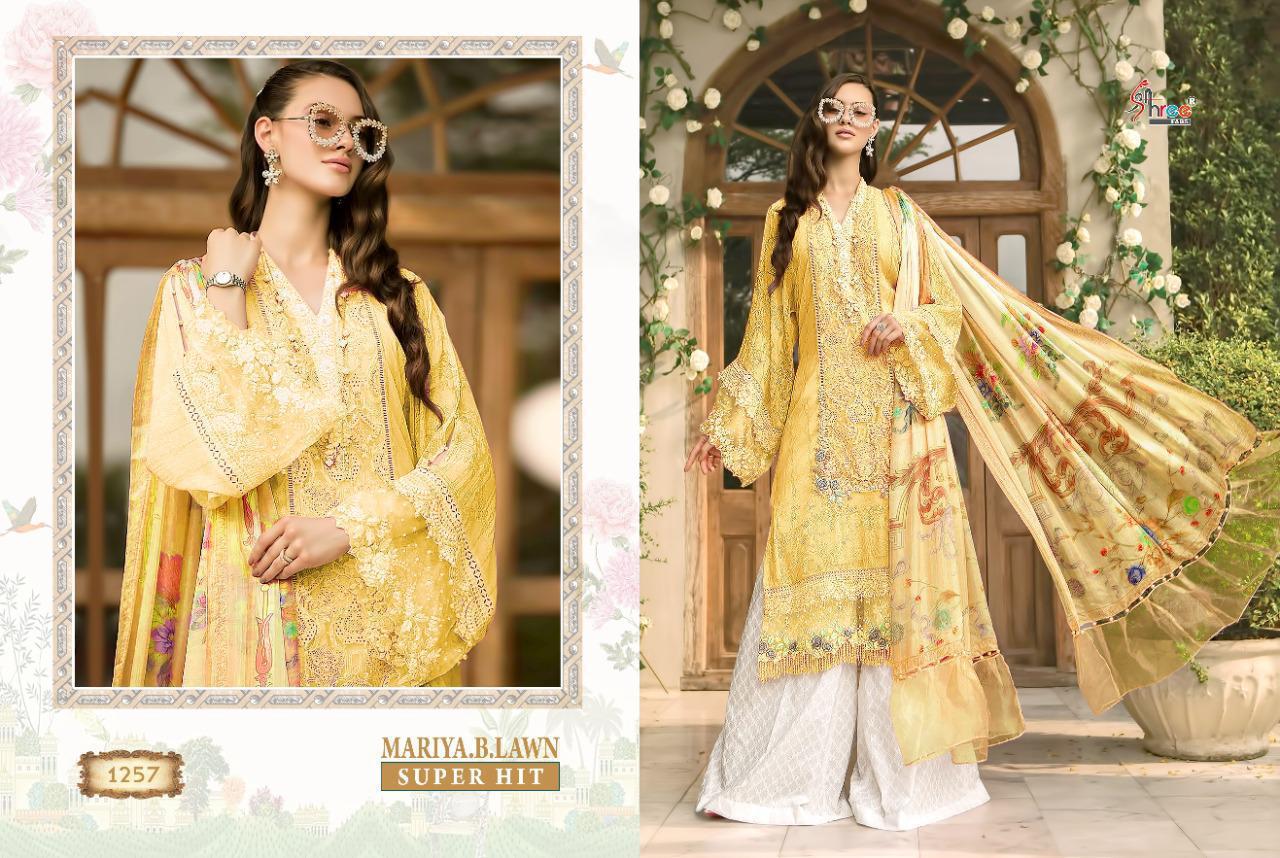 Mariya B Lawn Super Hit Pure Cotton Print With Heavy Embroider Top Chiffon Print Dupata 